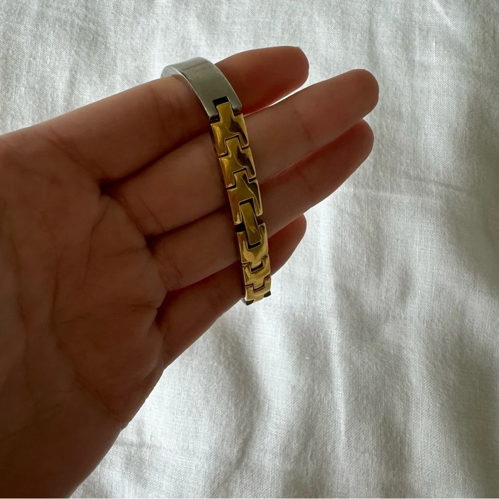 Vintage quartz two-toned watch - Picture 4 of 4